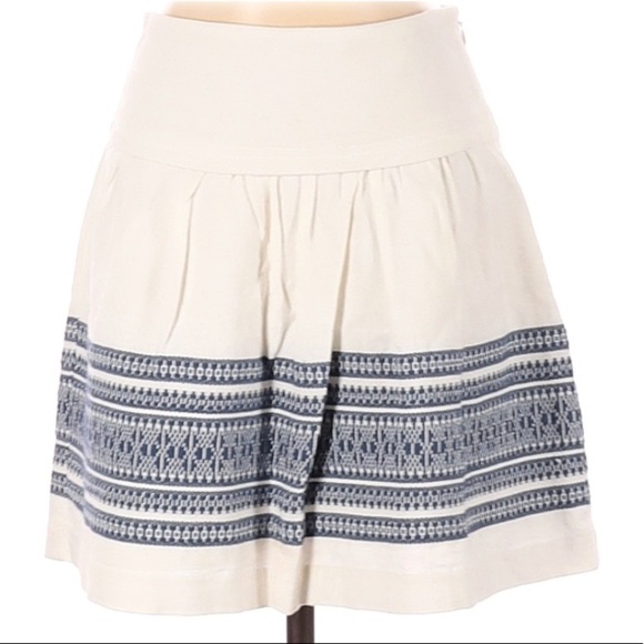 Madewell Embroidered Skyline Skirt 00‎ Cabana E9967 Boho Geometric Summer Beachy - Picture 2 of 7